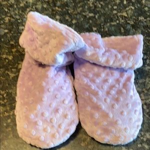 Foot Warmers. Velour with Lavender scented warmers